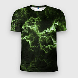 Мужская спорт-футболка Lightning green glow