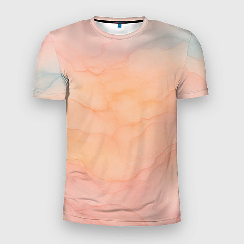 Мужская спорт-футболка Нежный персиковый / 3D-принт – фото 1