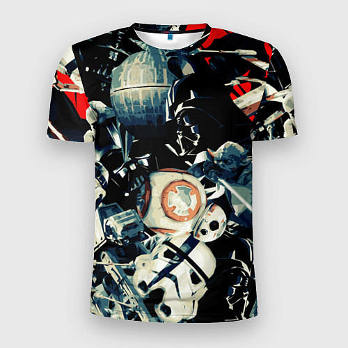 Мужская спорт-футболка Звездные войны персонажи / 3D-принт – фото 1
