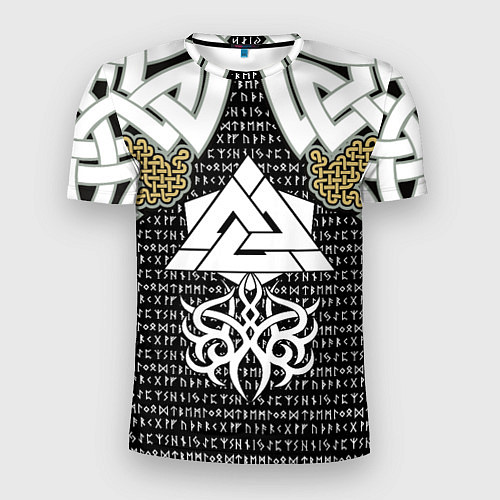 Мужская спорт-футболка Узор рун и символов / 3D-принт – фото 1
