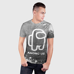 Футболка спортивная мужская Among Us - grey gradient, цвет: 3D-принт — фото 2