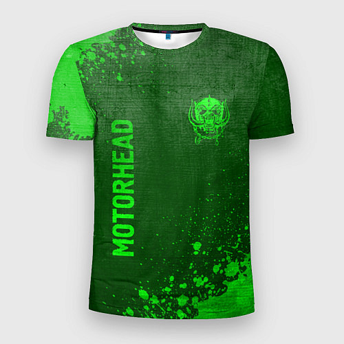 Мужская спорт-футболка Motorhead - green gradient вертикально / 3D-принт – фото 1