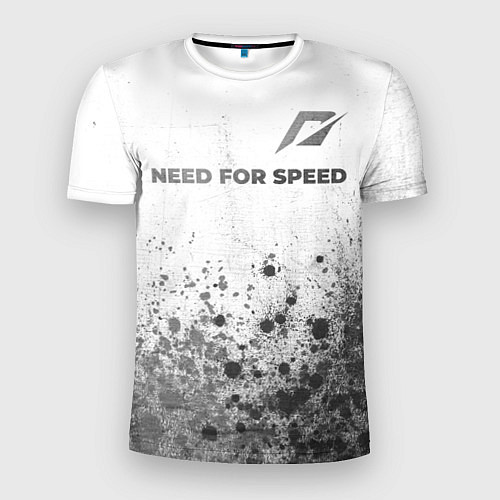 Мужская спорт-футболка Need for Speed - white gradient посередине / 3D-принт – фото 1