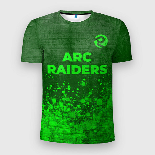 Мужская спорт-футболка ARC Raiders - green gradient посередине / 3D-принт – фото 1