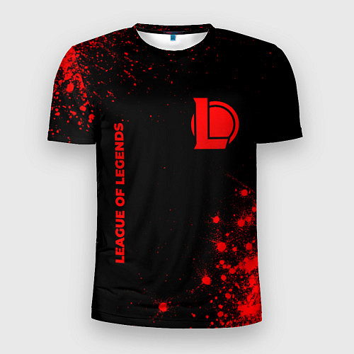Мужская спорт-футболка League of Legends - red gradient вертикально / 3D-принт – фото 1