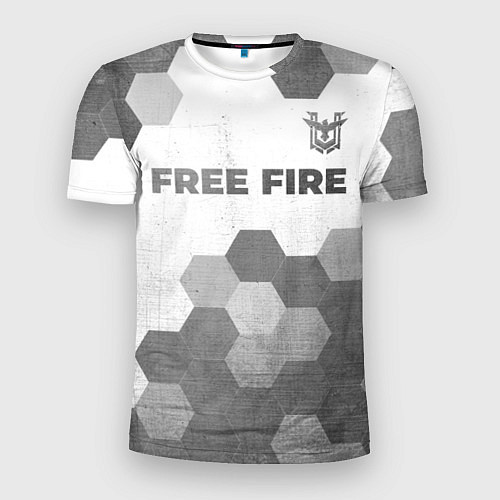 Мужская спорт-футболка Free Fire - white gradient посередине / 3D-принт – фото 1