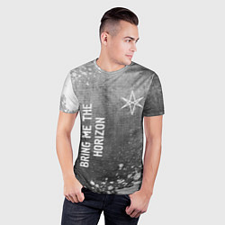 Футболка спортивная мужская Bring Me the Horizon - grey gradient вертикально, цвет: 3D-принт — фото 2