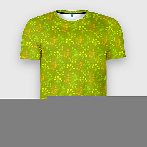 Мужская спорт-футболка Зеленая ягодная поляна / 3D-принт – фото 1