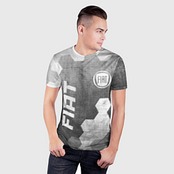 Футболка спортивная мужская Fiat - grey gradient вертикально, цвет: 3D-принт — фото 2