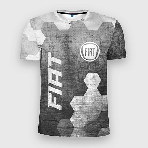 Мужская спорт-футболка Fiat - grey gradient вертикально / 3D-принт – фото 1
