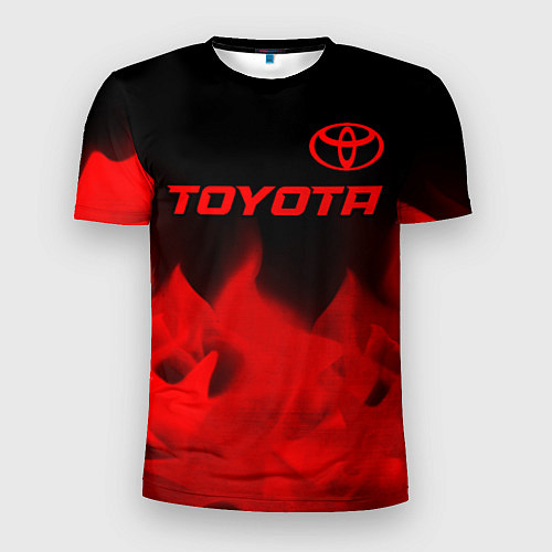 Мужская спорт-футболка Toyota - red gradient посередине / 3D-принт – фото 1