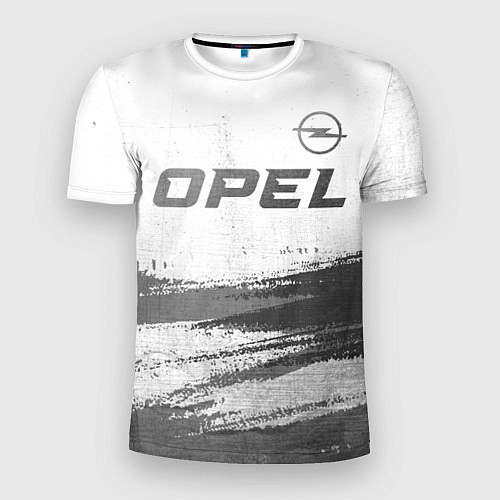 Мужская спорт-футболка Opel - white gradient посередине / 3D-принт – фото 1