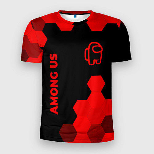 Мужская спорт-футболка Among Us - red gradient вертикально / 3D-принт – фото 1