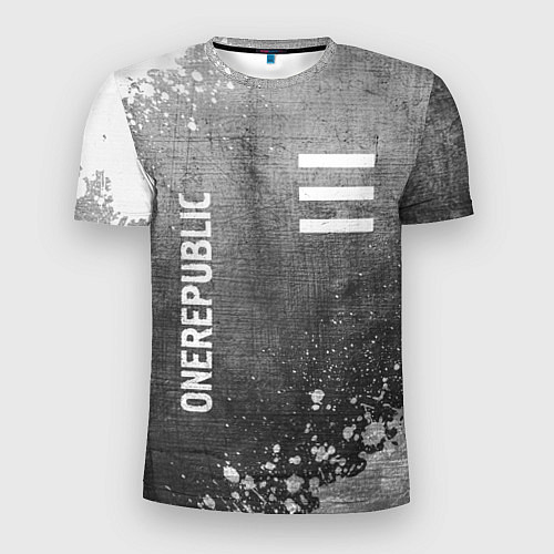 Мужская спорт-футболка OneRepublic - grey gradient вертикально / 3D-принт – фото 1