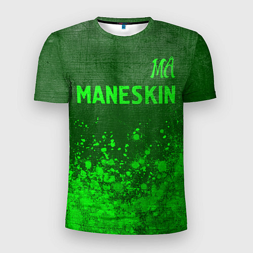 Мужская спорт-футболка Maneskin - green gradient посередине / 3D-принт – фото 1