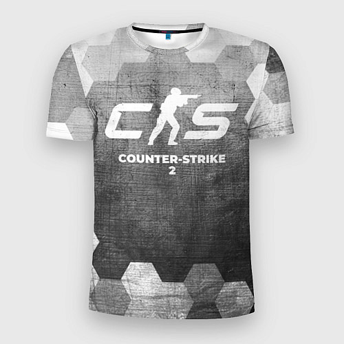 Мужская спорт-футболка Counter-Strike 2 - grey gradient / 3D-принт – фото 1