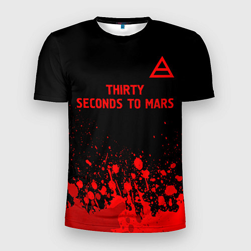 Мужская спорт-футболка Thirty Seconds to Mars - red gradient посередине / 3D-принт – фото 1