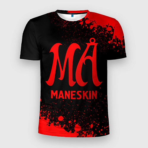 Мужская спорт-футболка Maneskin - red gradient / 3D-принт – фото 1