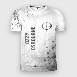 Мужская спорт-футболка Ozzy Osbourne - white gradient вертикально