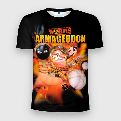 Мужская спорт-футболка Worms - armageddon / 3D-принт – фото 1
