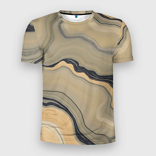 Мужская спорт-футболка Песочный мрамор / 3D-принт – фото 1