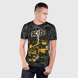 Футболка спортивная мужская ACDC автобус группы, цвет: 3D-принт — фото 2