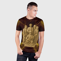 Футболка спортивная мужская ACDC стиль памятника, цвет: 3D-принт — фото 2