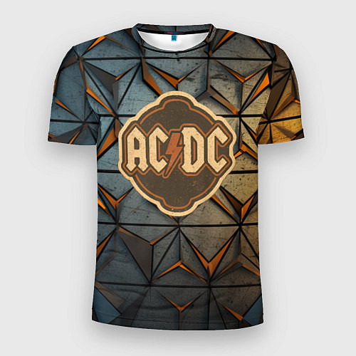 Мужская спорт-футболка ACDC винтажный логотип / 3D-принт – фото 1