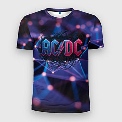 Мужская спорт-футболка ACDC лого в градиенте