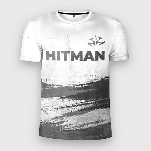 Мужская спорт-футболка Hitman - white gradient посередине / 3D-принт – фото 1
