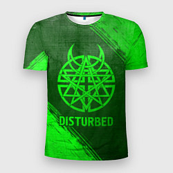 Мужская спорт-футболка Disturbed - green gradient