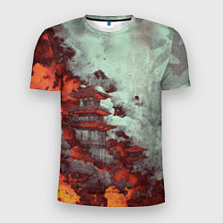 Мужская спорт-футболка Башня в облаках