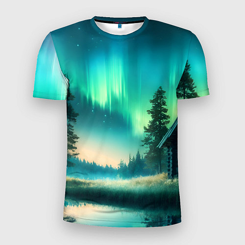 Мужская спорт-футболка Салатневое небо / 3D-принт – фото 1