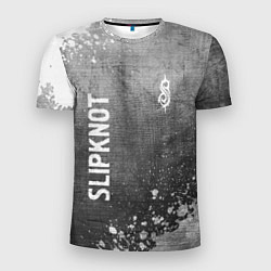 Мужская спорт-футболка Slipknot - grey gradient вертикально