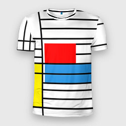 Футболка спортивная мужская В стиле мондриана, цвет: 3D-принт