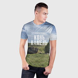 Футболка спортивная мужская Конь-Камень на Красивой Мече, цвет: 3D-принт — фото 2