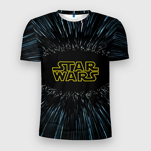 Мужская спорт-футболка Звёздные войны космический прыжок / 3D-принт – фото 1