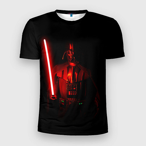 Мужская спорт-футболка Вейдер в темноте с мечом / 3D-принт – фото 1