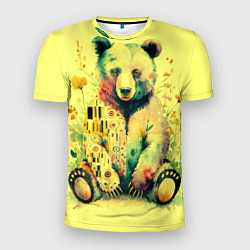 Футболка спортивная мужская Медведь с узорами в стиле Климта, цвет: 3D-принт