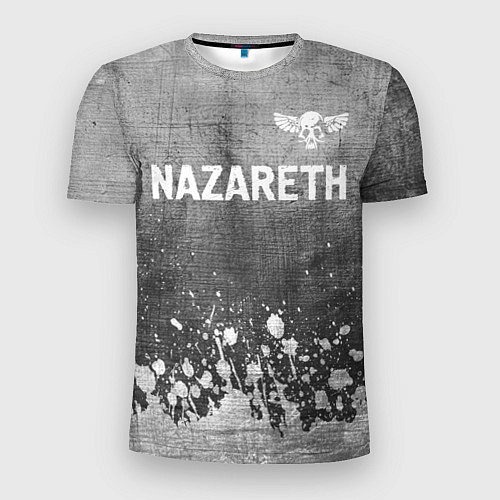 Мужская спорт-футболка Nazareth - grey gradient посередине / 3D-принт – фото 1