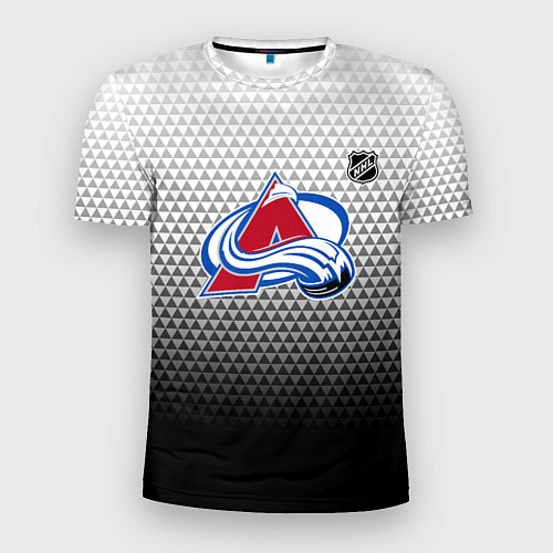 Мужская спорт-футболка Колорадо Эвеланш - черный градиент / 3D-принт – фото 1