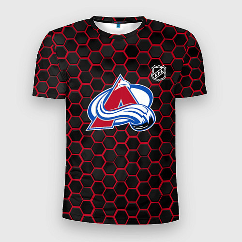 Мужская спорт-футболка Колорадо Эвеланш - соты с подсветкой / 3D-принт – фото 1