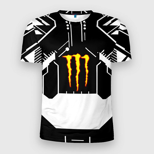 Мужская спорт-футболка Monster energy geometry / 3D-принт – фото 1