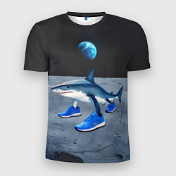 Футболка спортивная мужская Акула мем, тралалеро тралала, цвет: 3D-принт