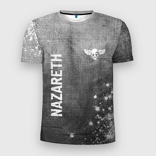 Мужская спорт-футболка Nazareth - grey gradient вертикально / 3D-принт – фото 1