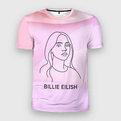 Мужская спорт-футболка Билли Айлиш из линии - минимализм / 3D-принт – фото 1