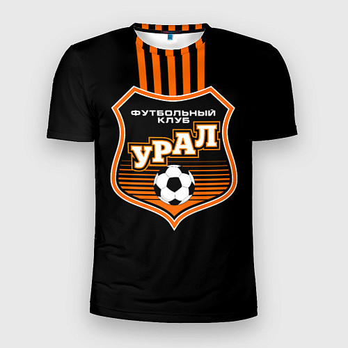 Мужская спорт-футболка ФК Урал - полоски / 3D-принт – фото 1