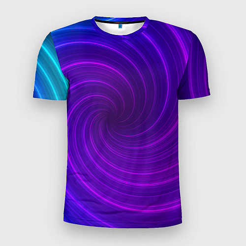 Мужская спорт-футболка Фиолетовая спираль / 3D-принт – фото 1