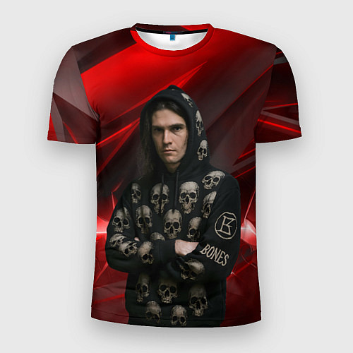 Мужская спорт-футболка Bones с черепами на худи / 3D-принт – фото 1