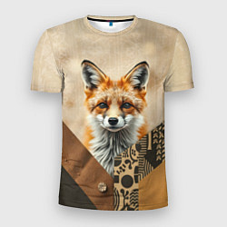 Футболка спортивная мужская Удивительный рыжий лисёнок, цвет: 3D-принт